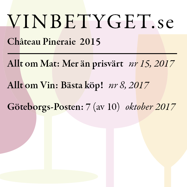 Vin betyg: Château Pineraie Malbec  (art nr 2852)