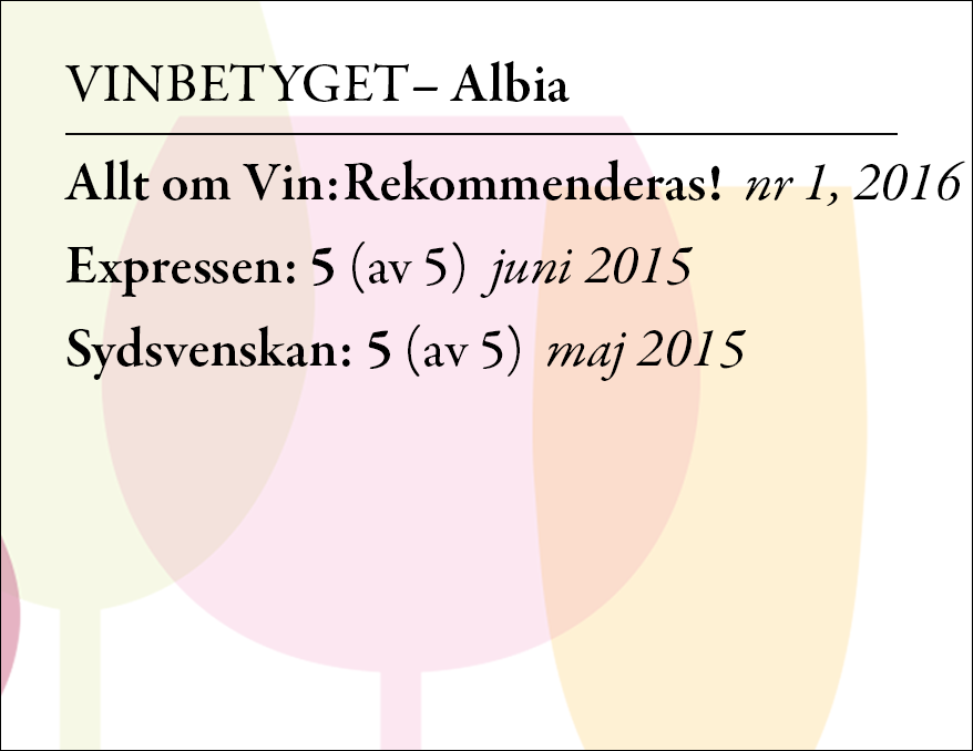 Vin betyg: Albia Rosé (art nr 2248)