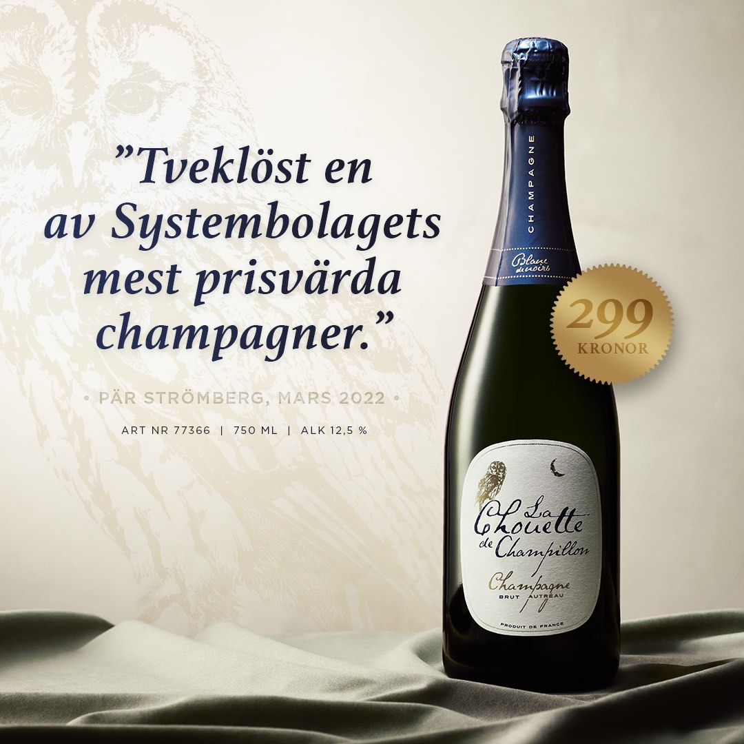 Champagne med bra pris: La Chouette 299 kr 