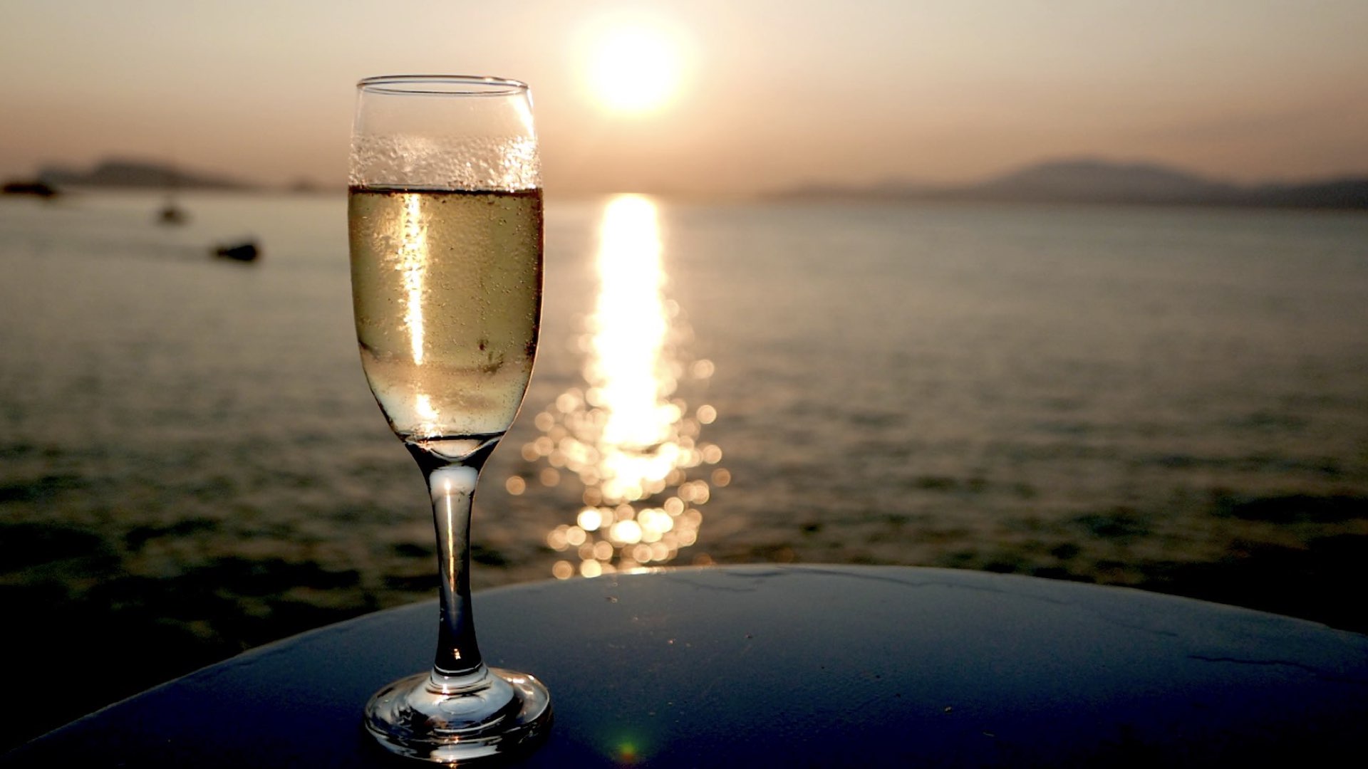 Champagne i solgången
