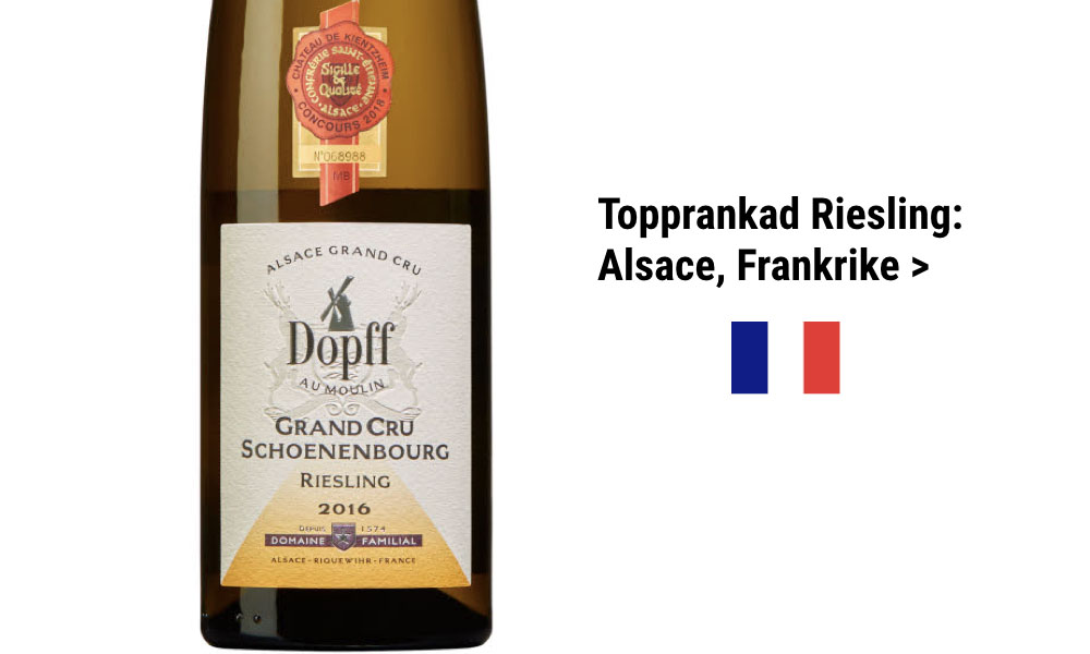 Etikett för vinet Dopff Schoenenborg Grand Cru Riesling