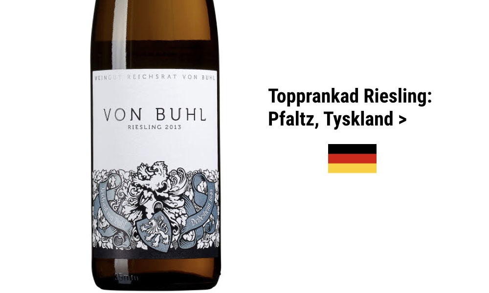 Riesling, etikett för vinet Reichsrat von Buhl