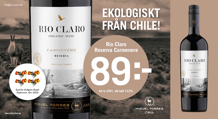 Rött vin från Chile med lågt pris: Rio Claro