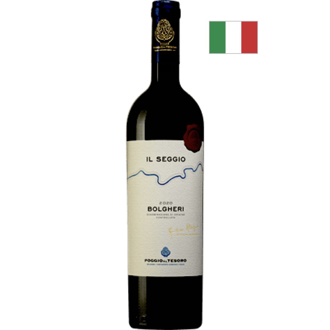 en flaska av vinet Il Seggio från Toscana
