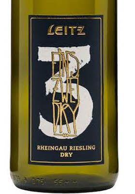 Etikett, vitt vin, Leitz Riesling 