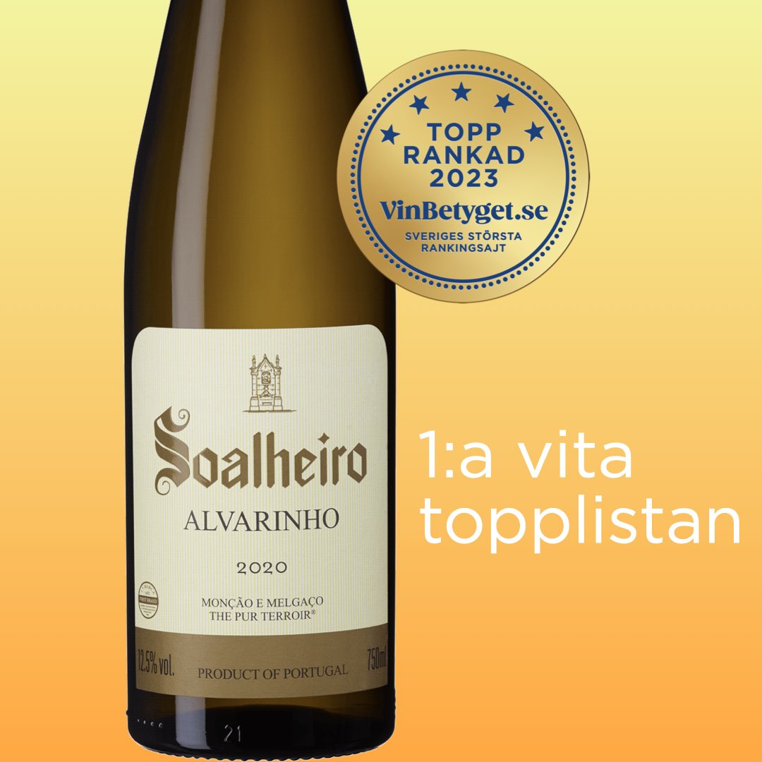 Vitt vin från Spanien av druvan Alvarinho: Soalheiro: 139 kr